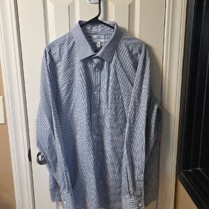 Croft & Barrow Blue and White Plaid Shirt